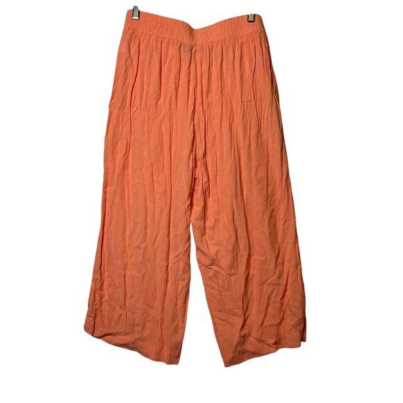 Soho New York & Company Womens Coral Wide-Leg Capri Pants Size M - Picture 2 of 13